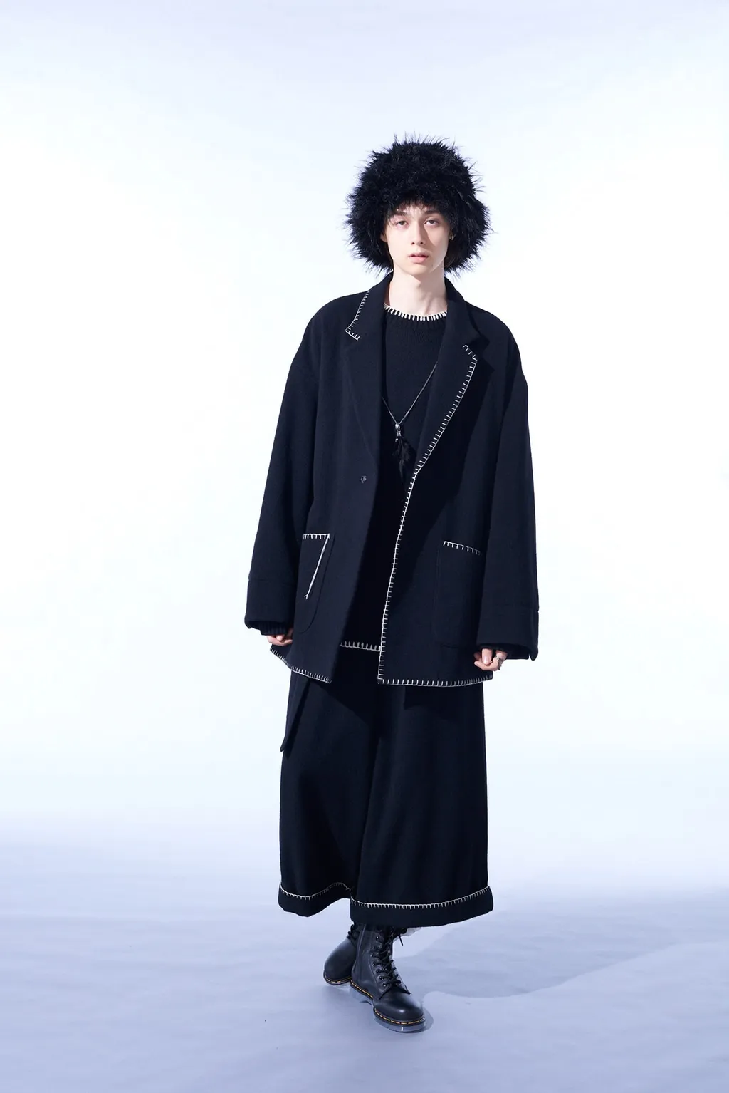 W/Top Mossa Belted Sarouel Pants With Blanket Stitch Design