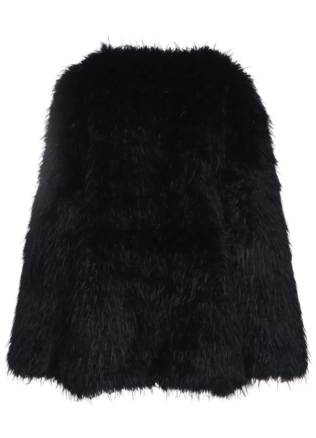 Shaggy Fur Crew Neck Pullover