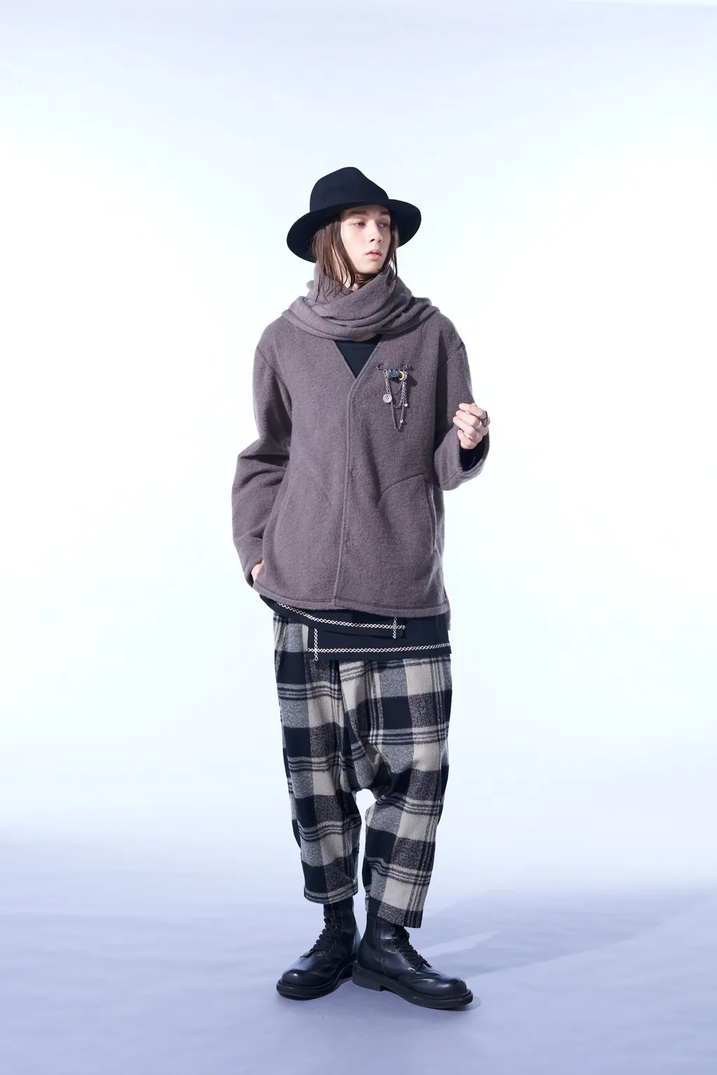 Pe/W Sliver Jersey Stole V-Neck Cardigan