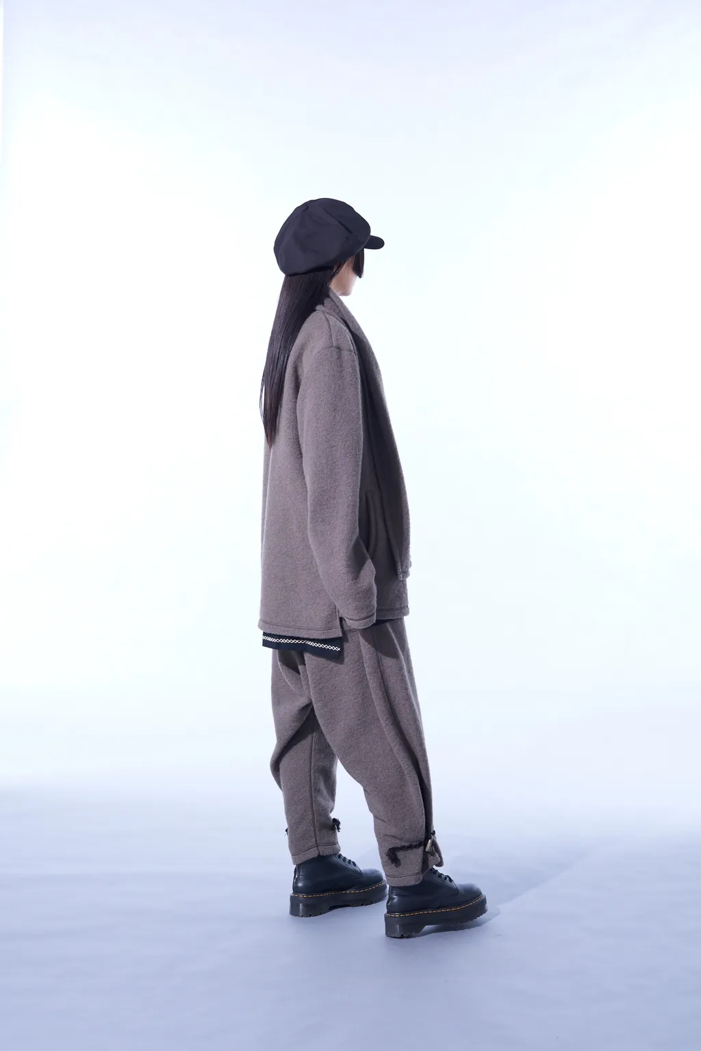 Pe/W Sliver Jersey Stole V-Neck Cardigan