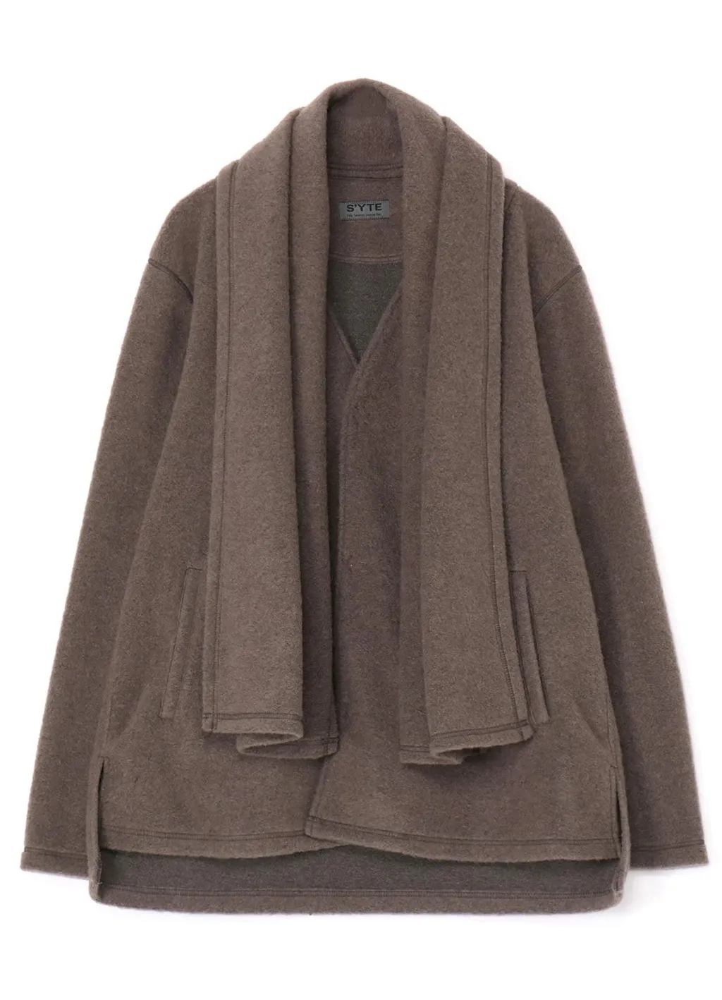 Pe/W Sliver Jersey Stole V-Neck Cardigan