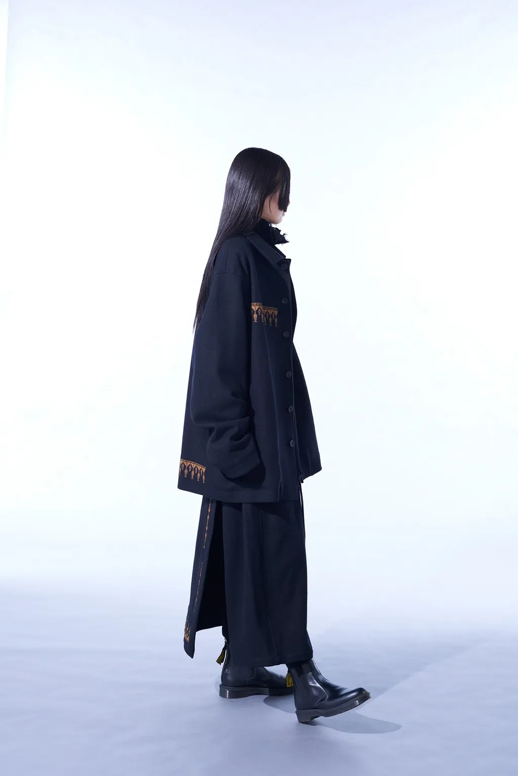 Compressed Jersey Ethnic Embroidered Blouson