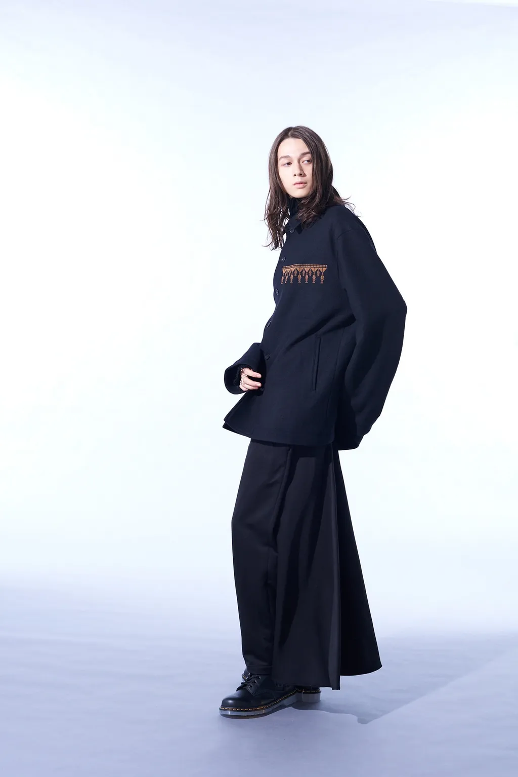 Compressed Jersey Ethnic Embroidered Blouson