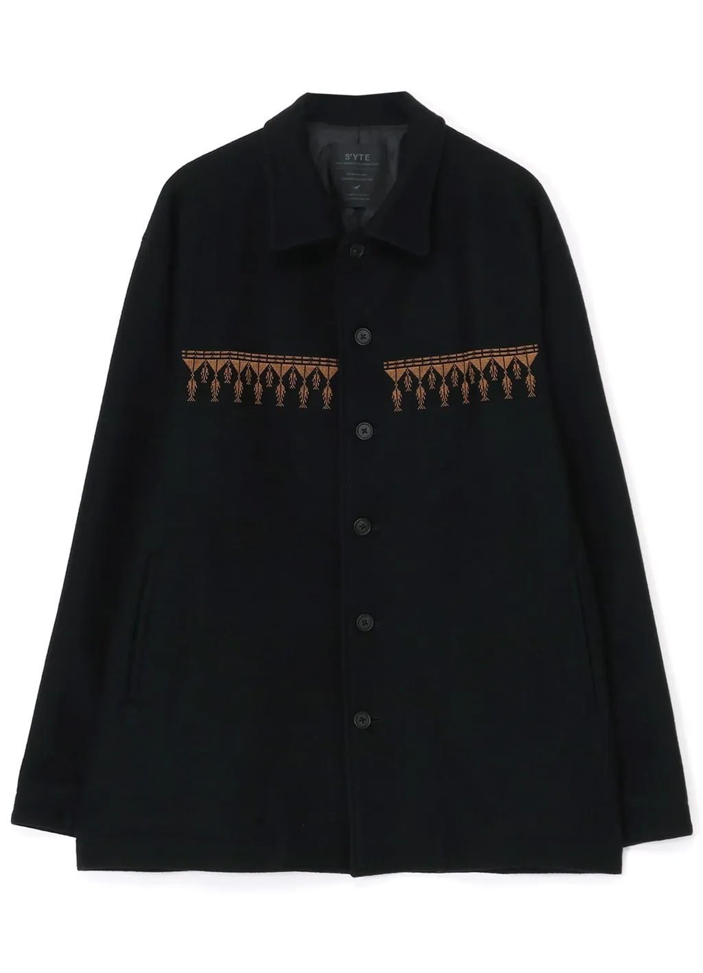 Compressed Jersey Ethnic Embroidered Blouson