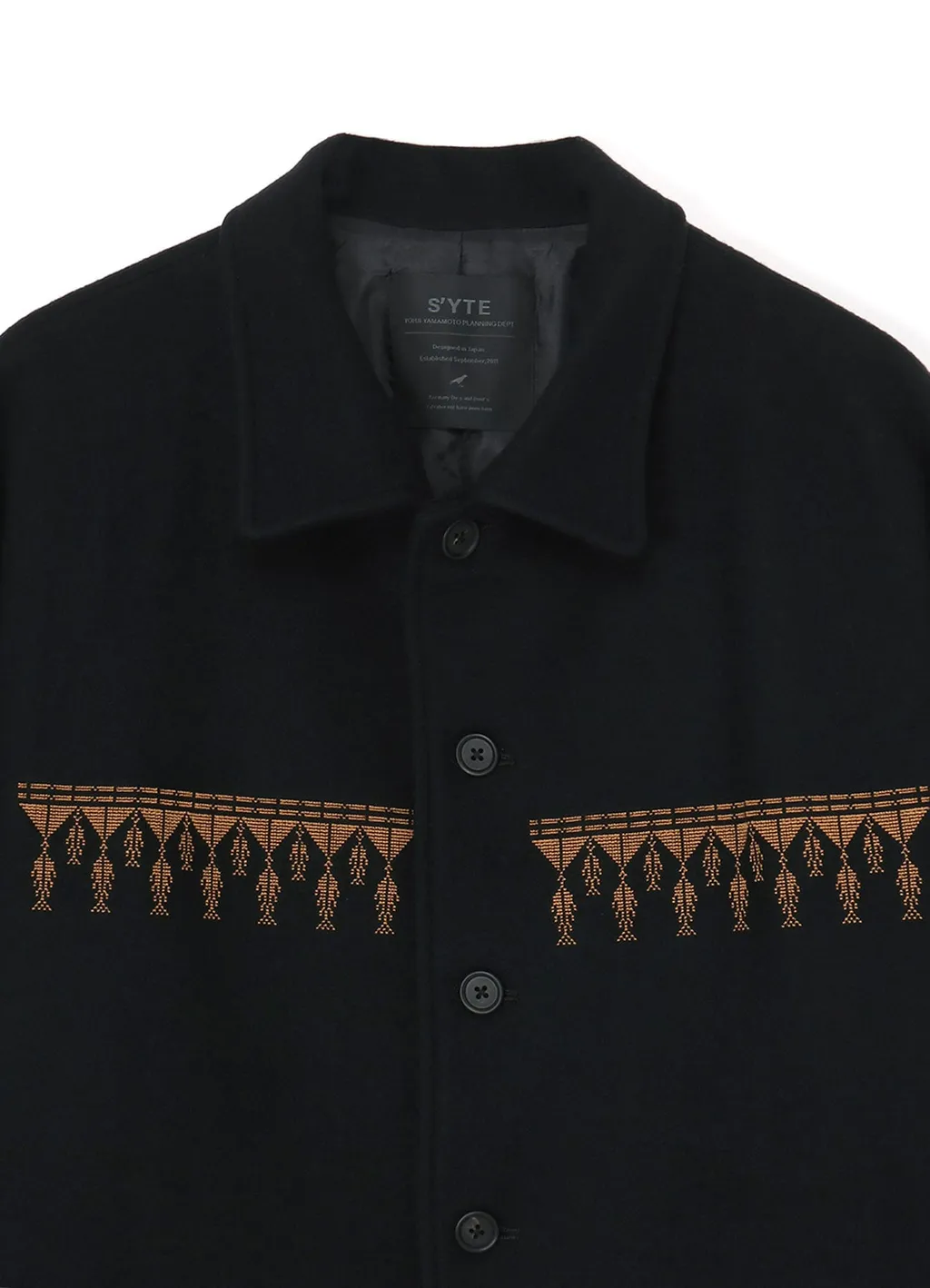 Compressed Jersey Ethnic Embroidered Blouson