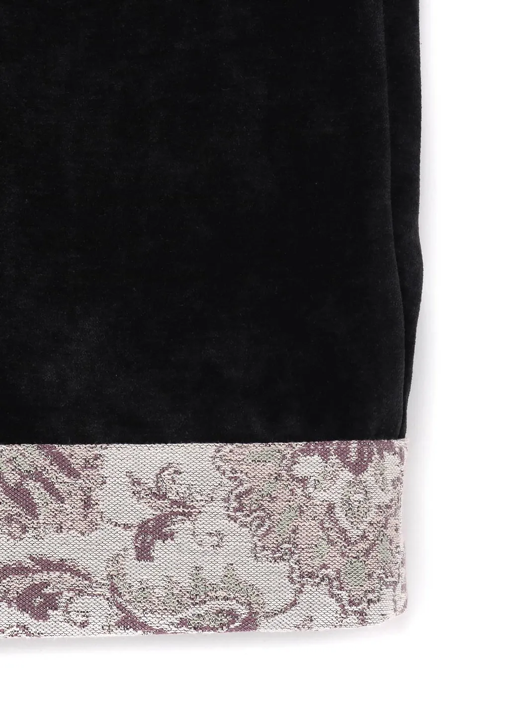 Velveteen Long Coat With Gobelins Jacquard Switched Design