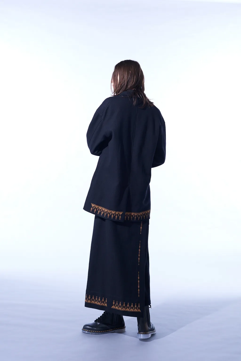 Compressed Jersey Ethnic Embroidered Wrap Pants