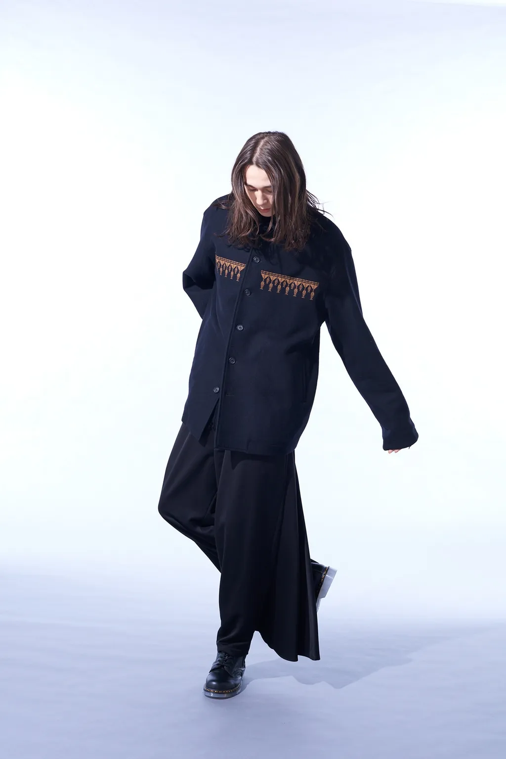 Compressed Jersey Ethnic Embroidered Wrap Pants