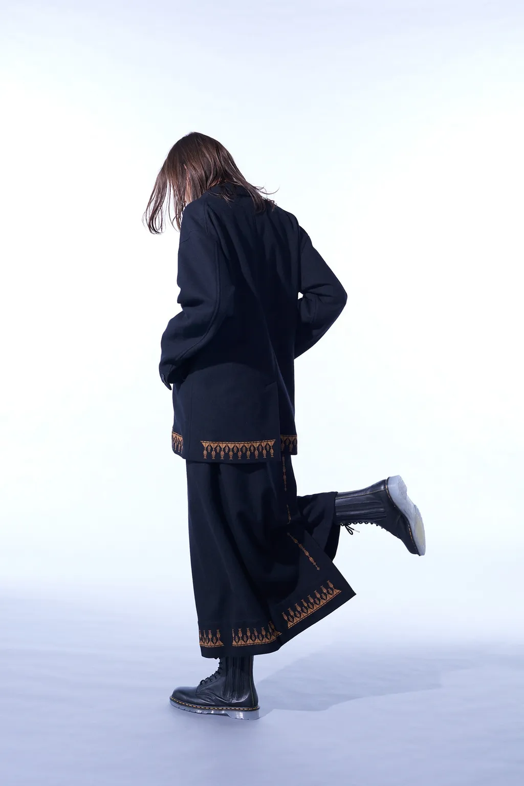 Compressed Jersey Ethnic Embroidered Wrap Pants