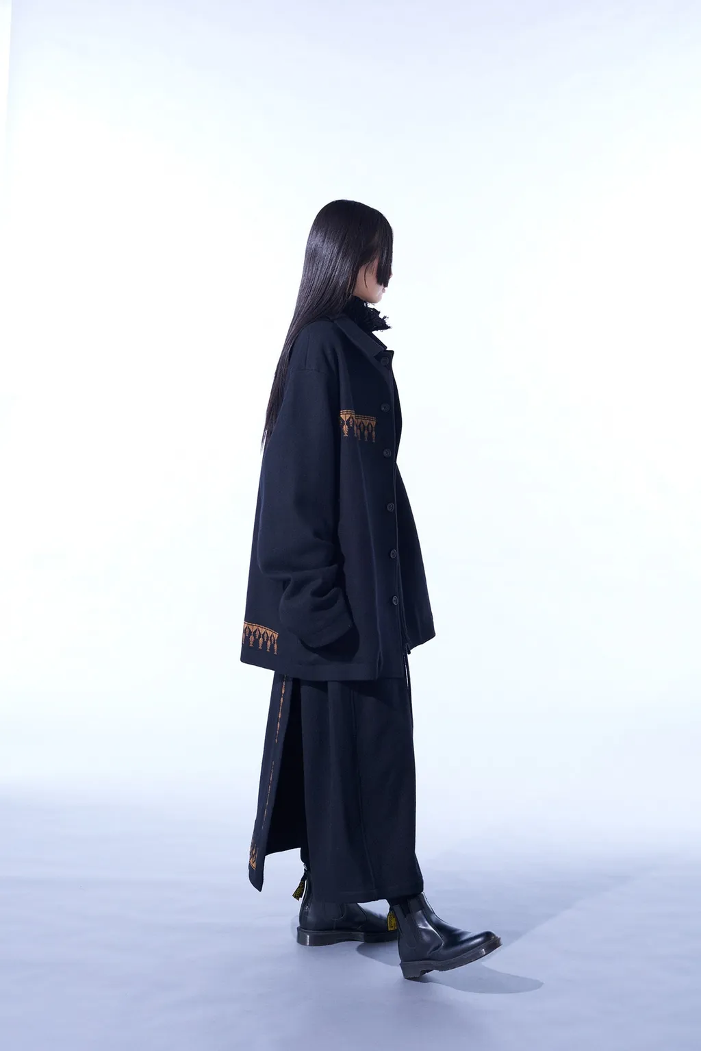 Compressed Jersey Ethnic Embroidered Wrap Pants