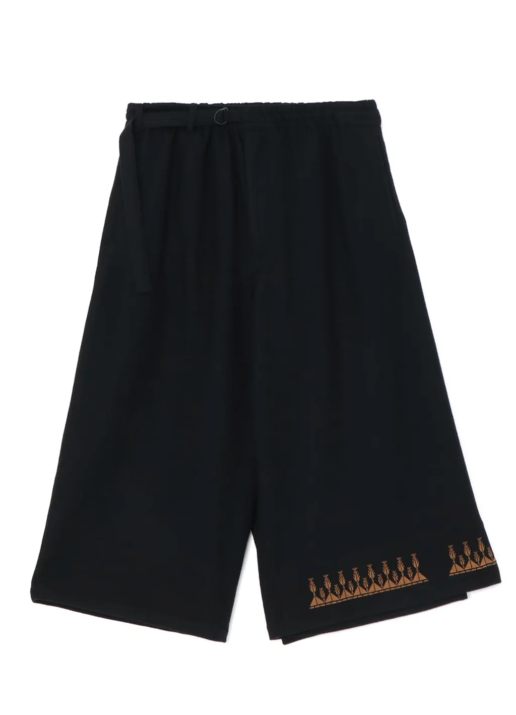 Compressed Jersey Ethnic Embroidered Wrap Pants