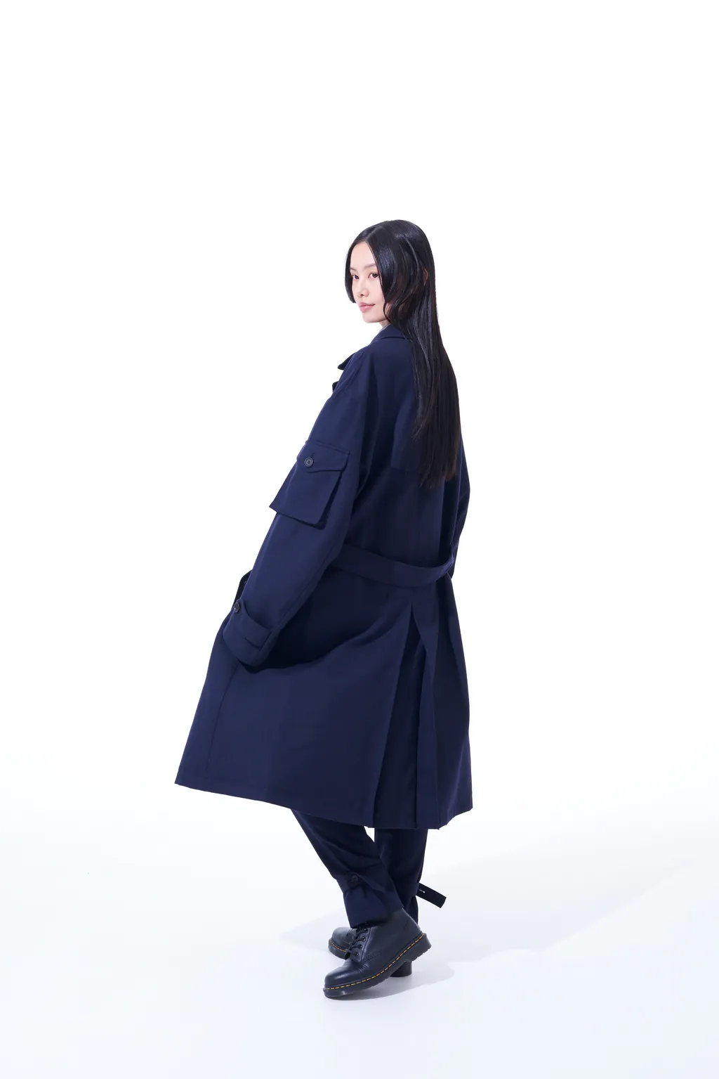 Wool Surge Oversized Military Coat