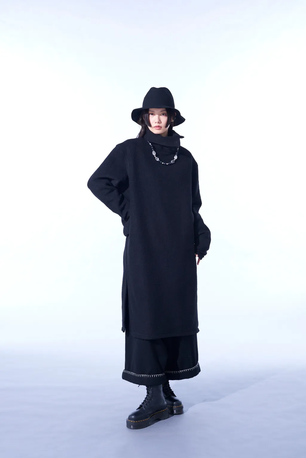 Pe/W Sliver Jersey Turtleneck Long Pullover
