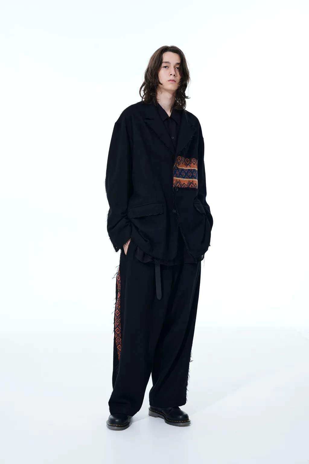 Flannel + Ecuadorian Woven Braid Side-Switching Pants