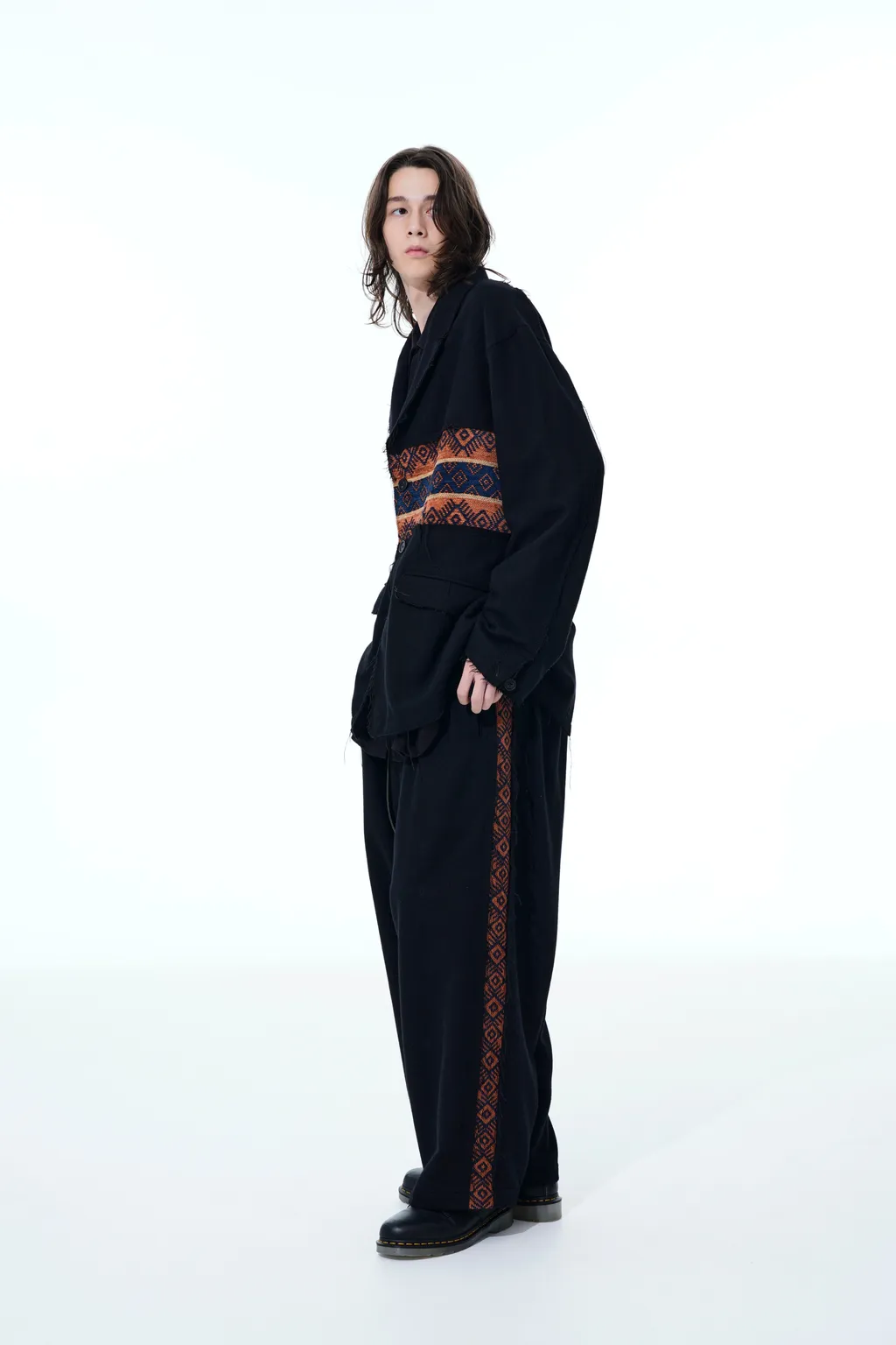 Flannel + Ecuadorian Woven Braid Side-Switching Pants