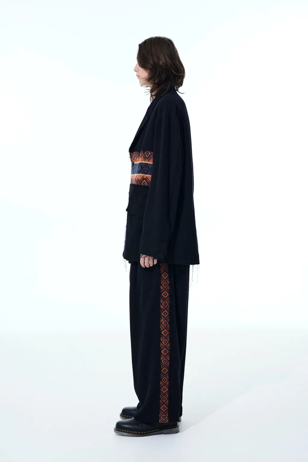 Flannel + Ecuadorian Woven Braid Side-Switching Pants