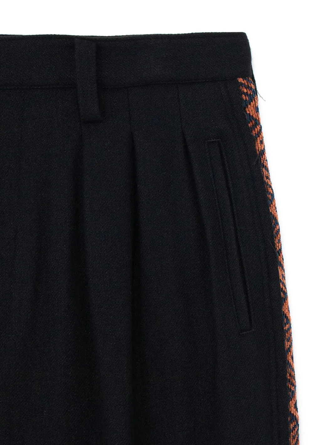 Flannel + Ecuadorian Woven Braid Side-Switching Pants