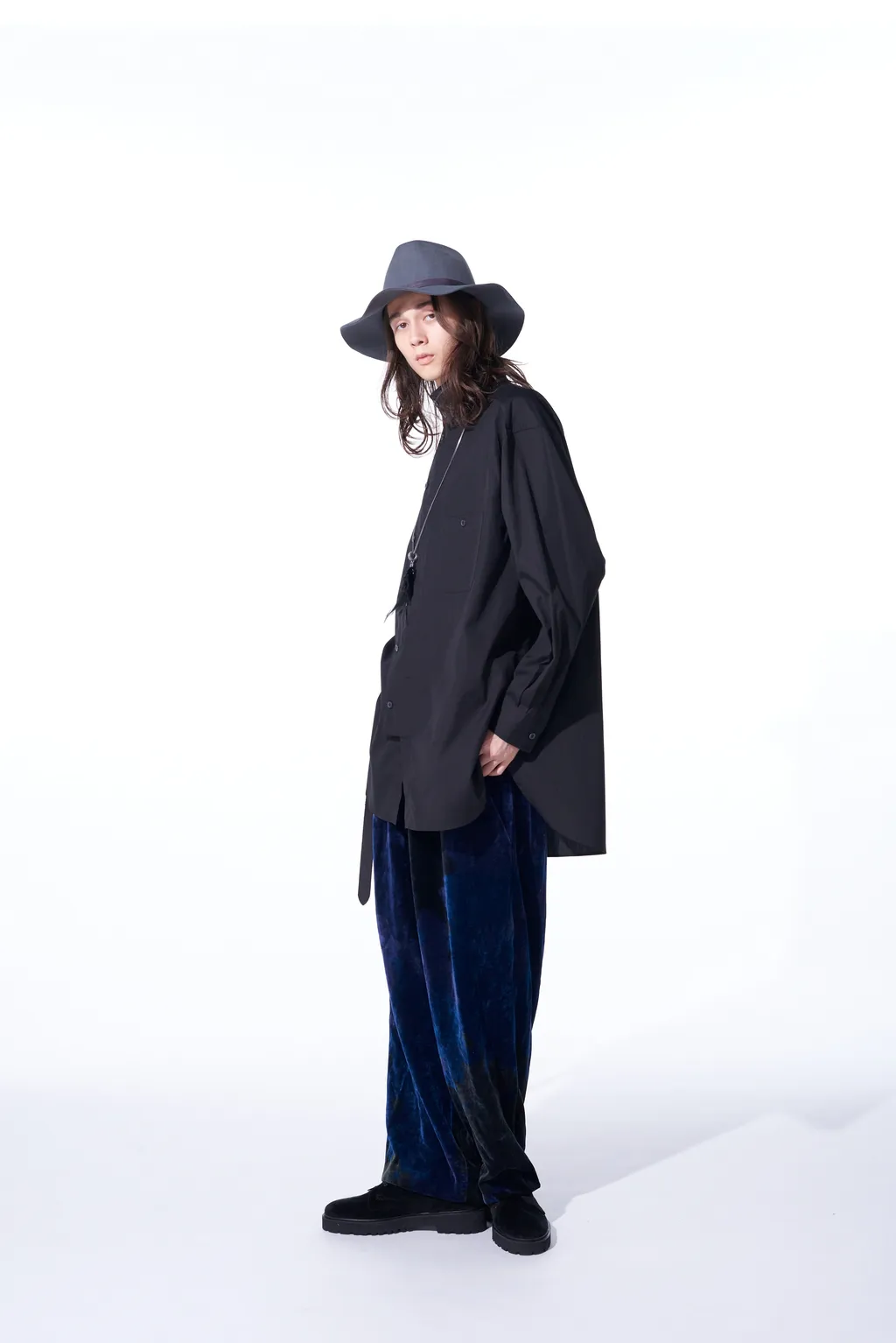 Tie-Dye Velvet Suspender Pants With Triangle Gusset