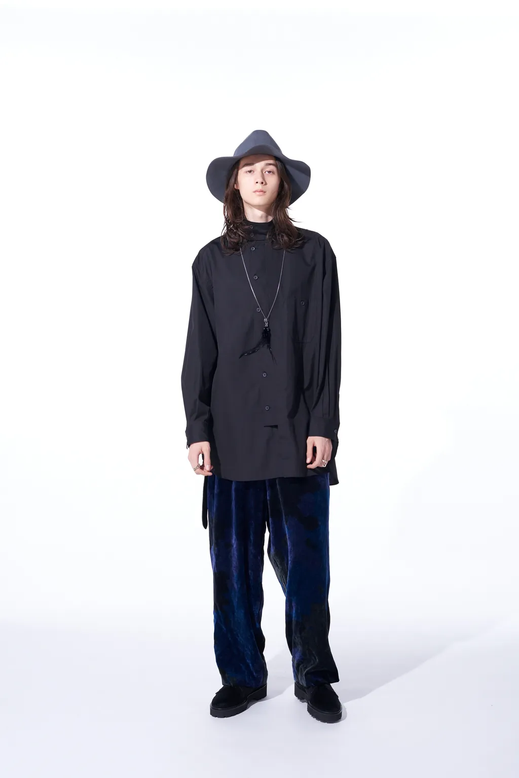 Tie-Dye Velvet Suspender Pants With Triangle Gusset