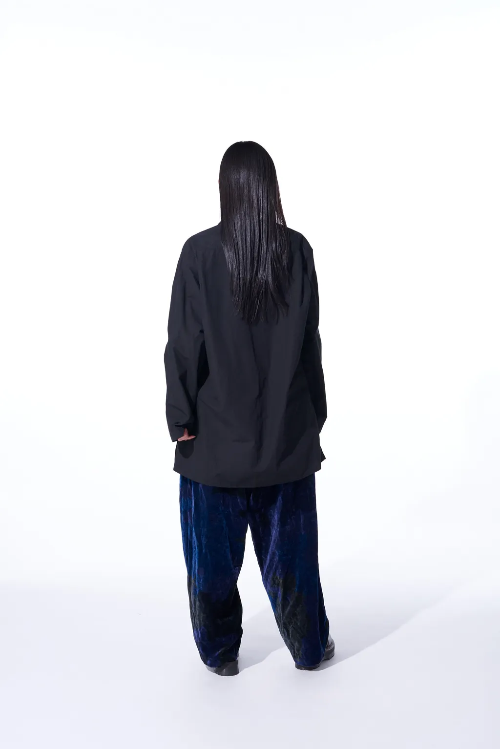 Tie-Dye Velvet Suspender Pants With Triangle Gusset