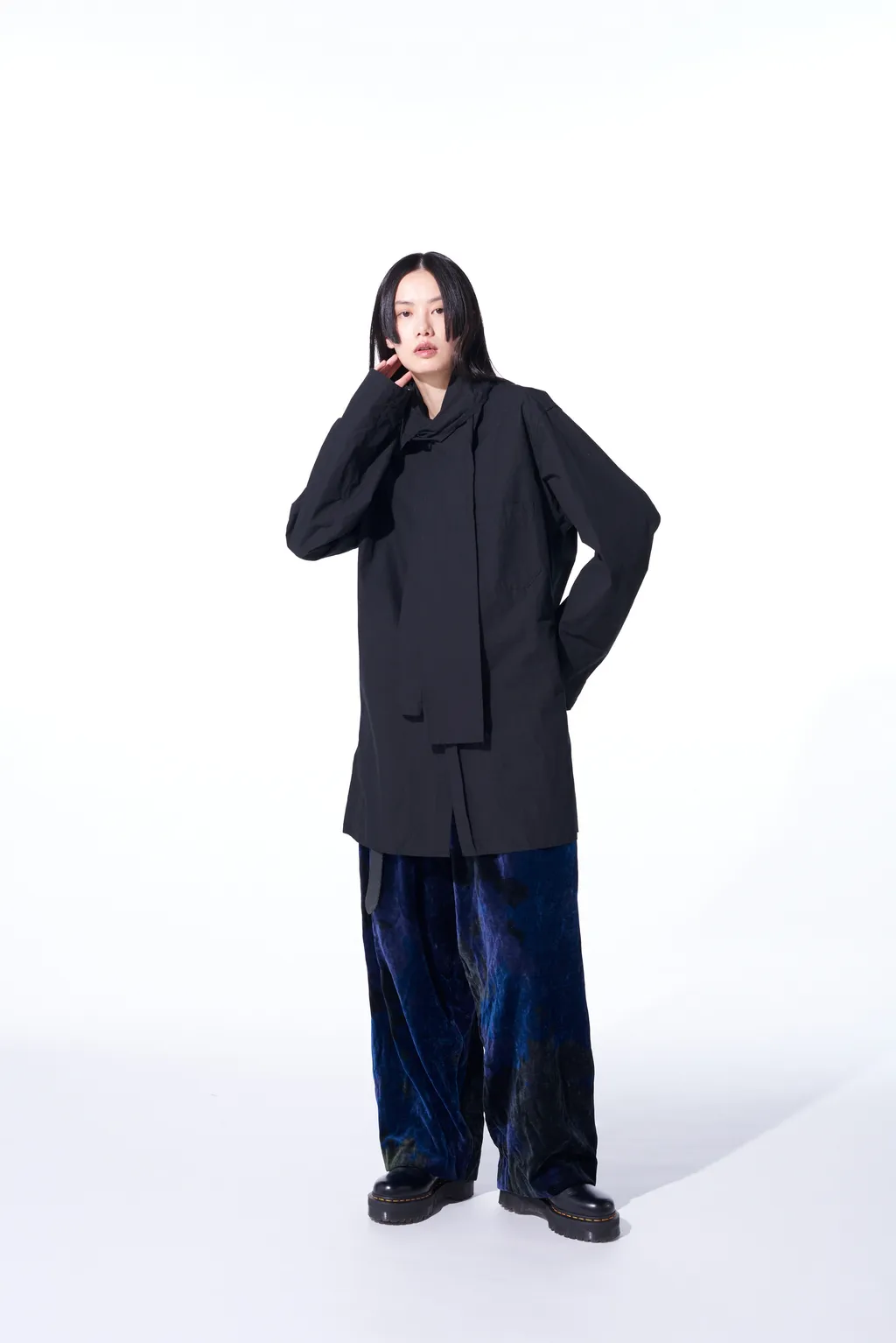 Tie-Dye Velvet Suspender Pants With Triangle Gusset