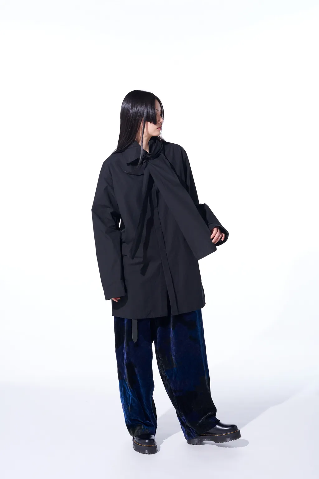 Tie-Dye Velvet Suspender Pants With Triangle Gusset