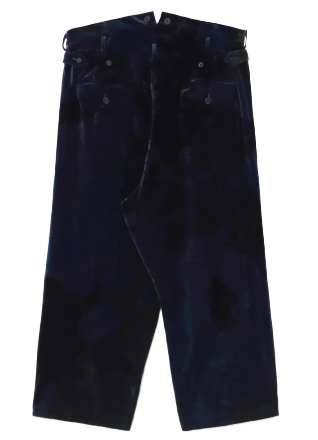 Tie-Dye Velvet Suspender Pants With Triangle Gusset