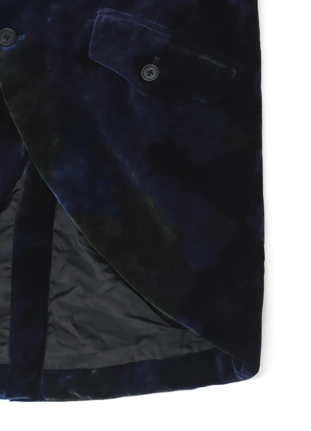 Tie-Dye Velvet Semi-Double-Breasted Jacket