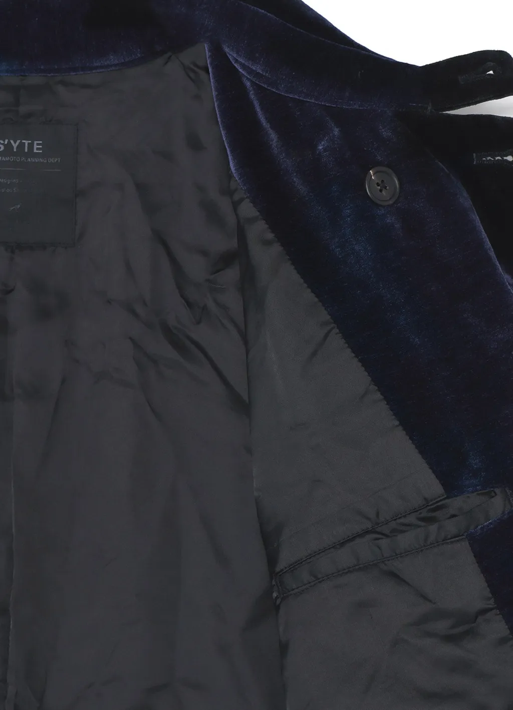 Tie-Dye Velvet Semi-Double-Breasted Jacket