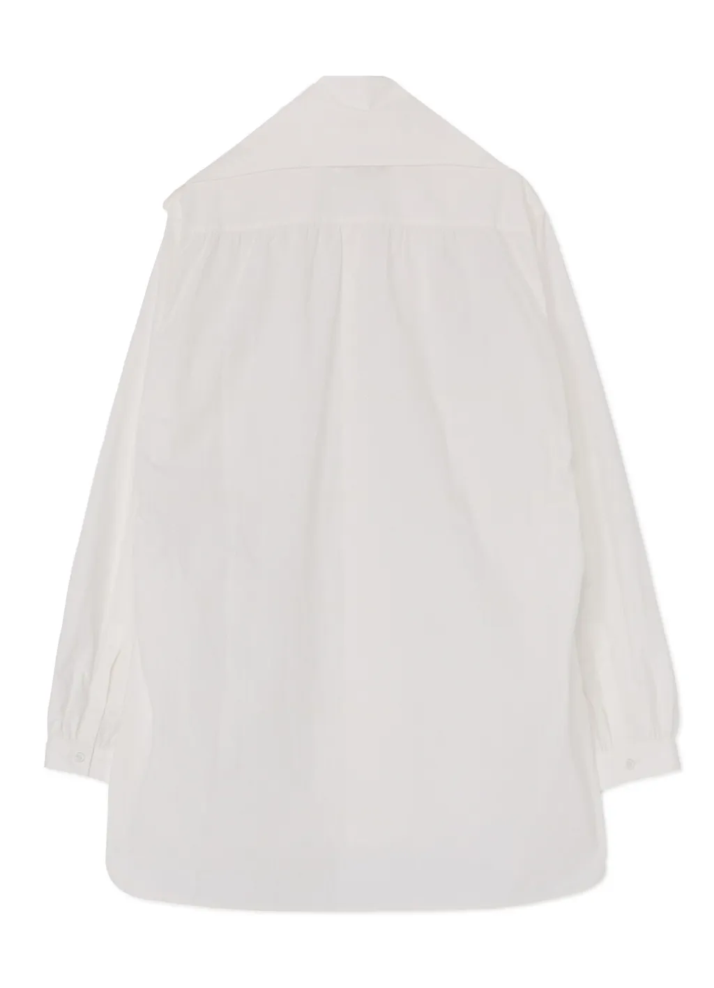 Cotton/Linen Washer Typewriter Big-Collared Shirt