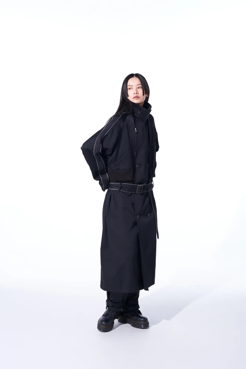 Pe/Cotton Twill Trench Coat Sukajan