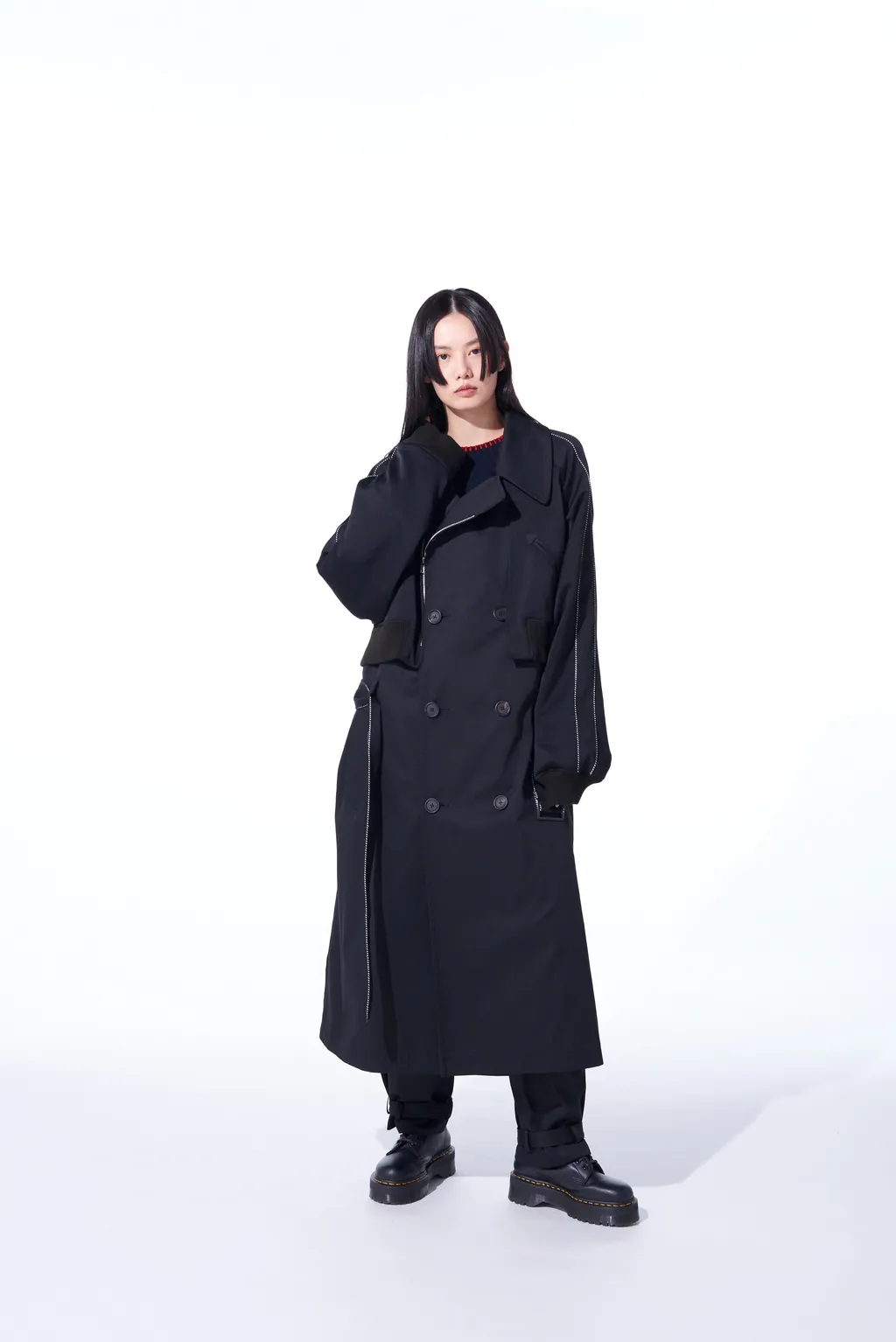 Pe/Cotton Twill Trench Coat Sukajan