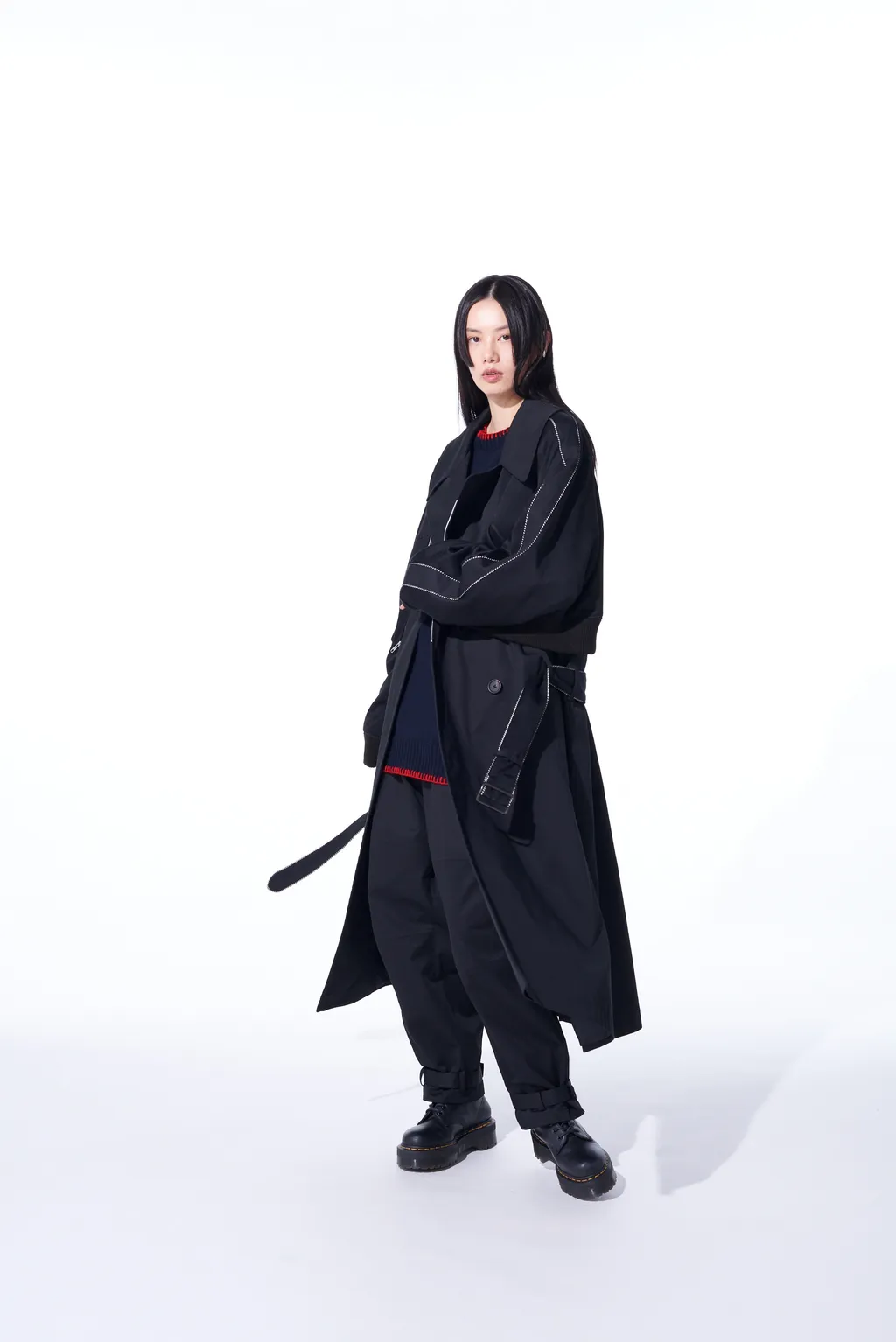 Pe/Cotton Twill Trench Coat Sukajan