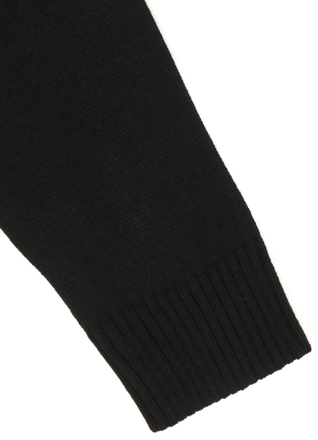 Asymmetrical Design Knit With Fringe Detail Switched To Jacquard Knitting