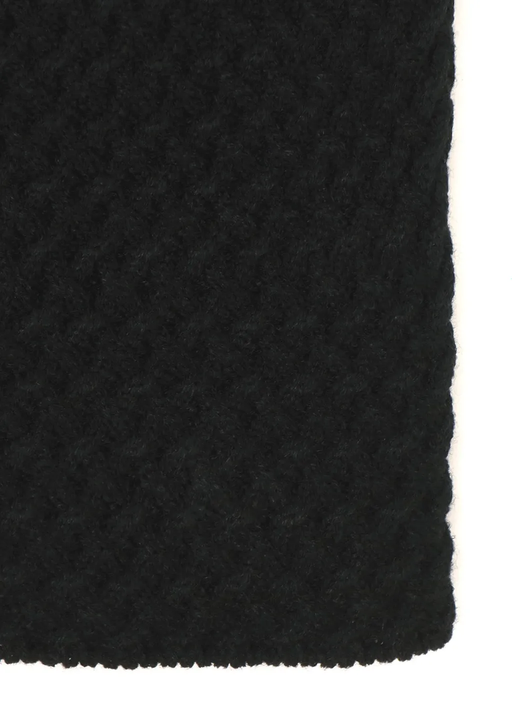 Asymmetrical Design Knit With Fringe Detail Switched To Jacquard Knitting