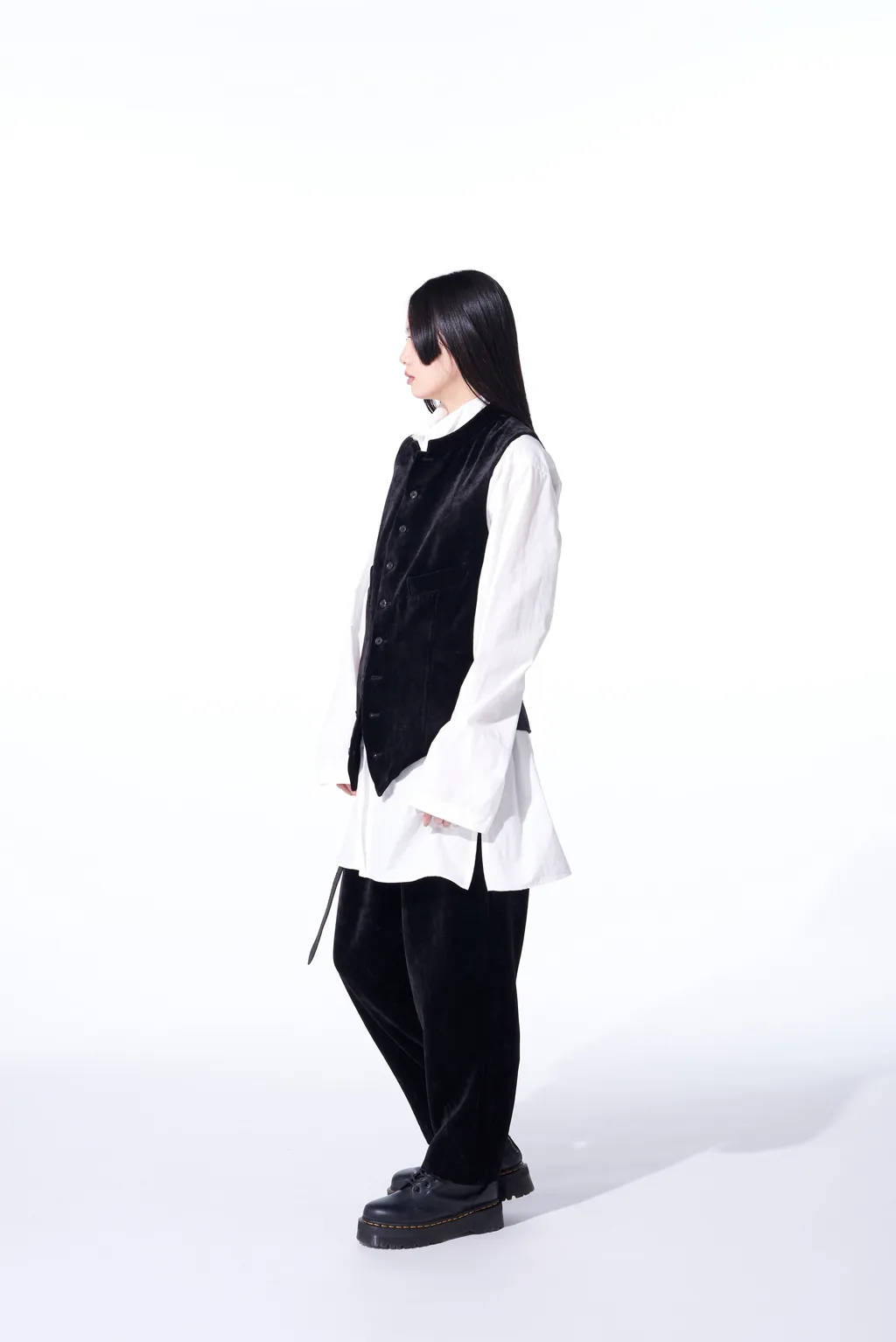 Velveteen 1-Tuck Tapered Pants