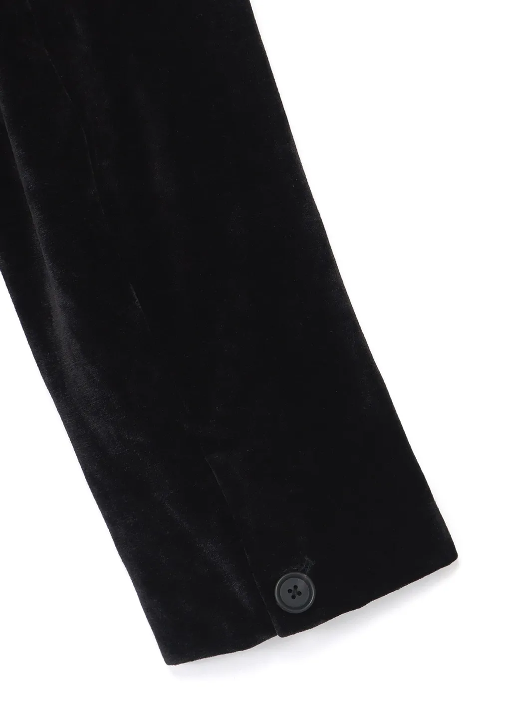 Velveteen Notched Lapel Long Jacket