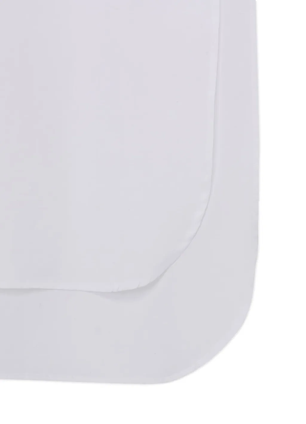 Cotton Broad Cloth Stand Collar Long Shirt With Rounded Hem