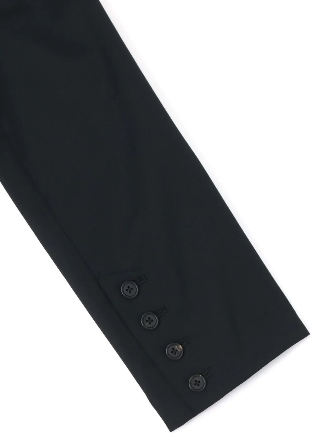 T/W Gabardine Collarless 5-Button Long Jacket