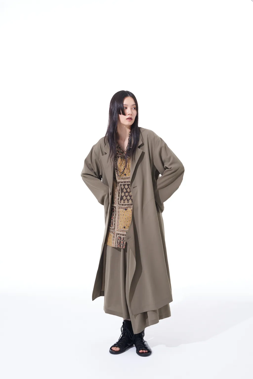 Polyester Washer Twill Wrap Dress