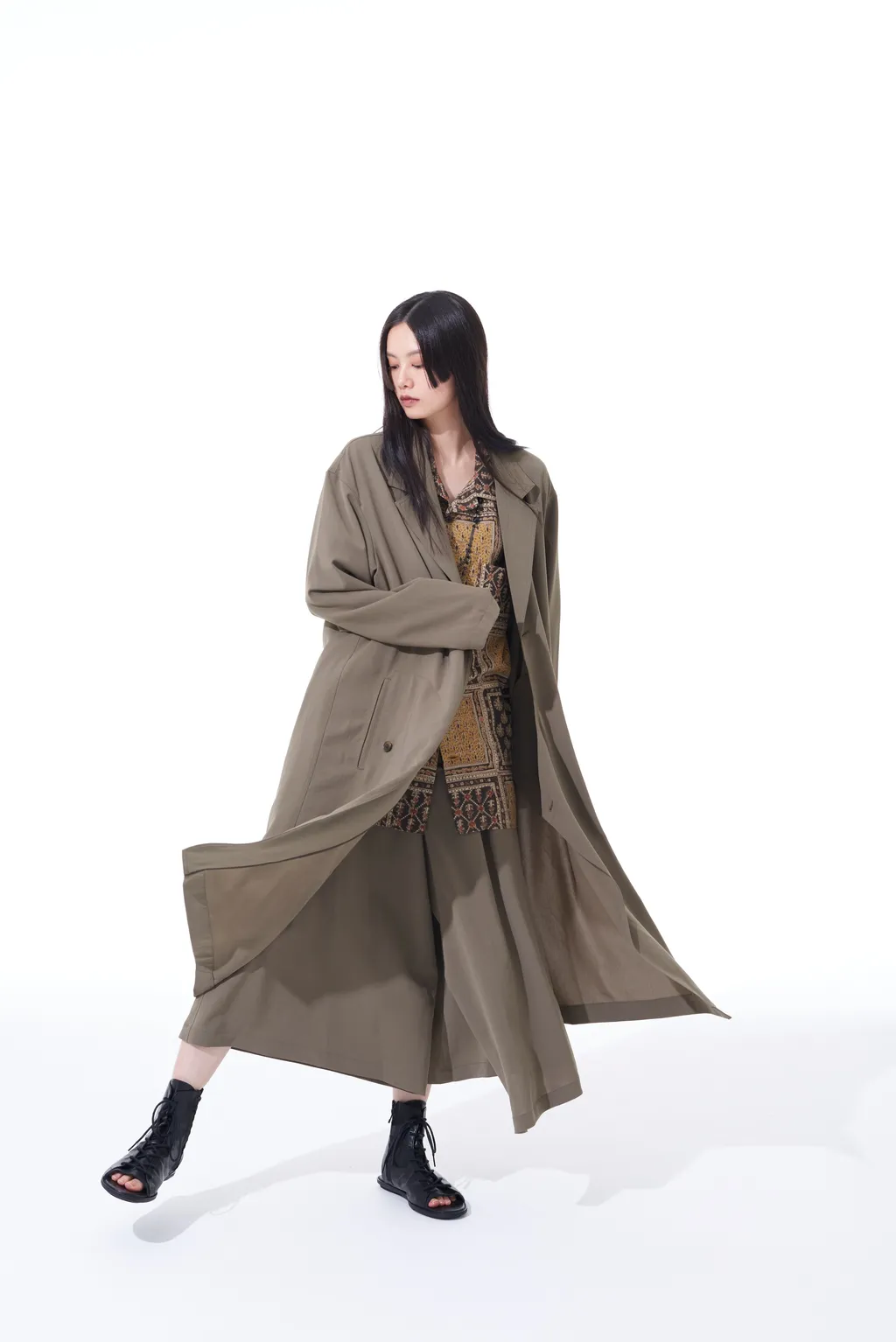 Polyester Washer Twill Wrap Dress