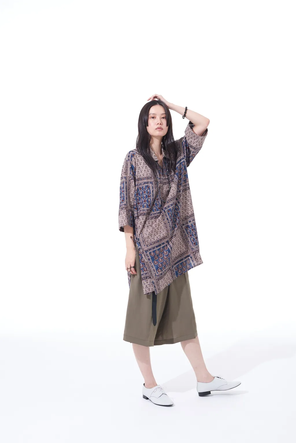 Polyester Washer Twill Button-Up Shorts