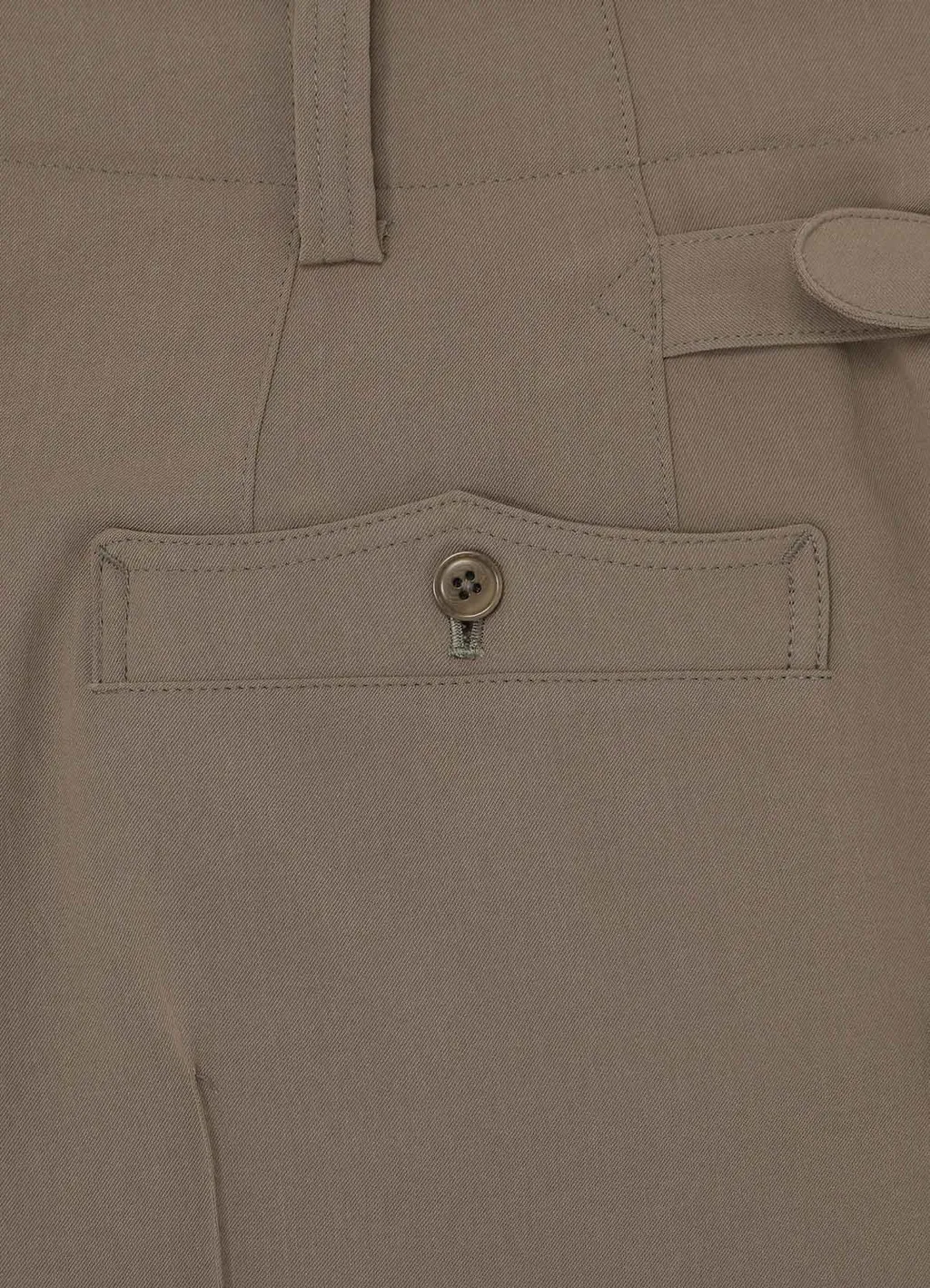 Polyester Washer Twill Button-Up Shorts