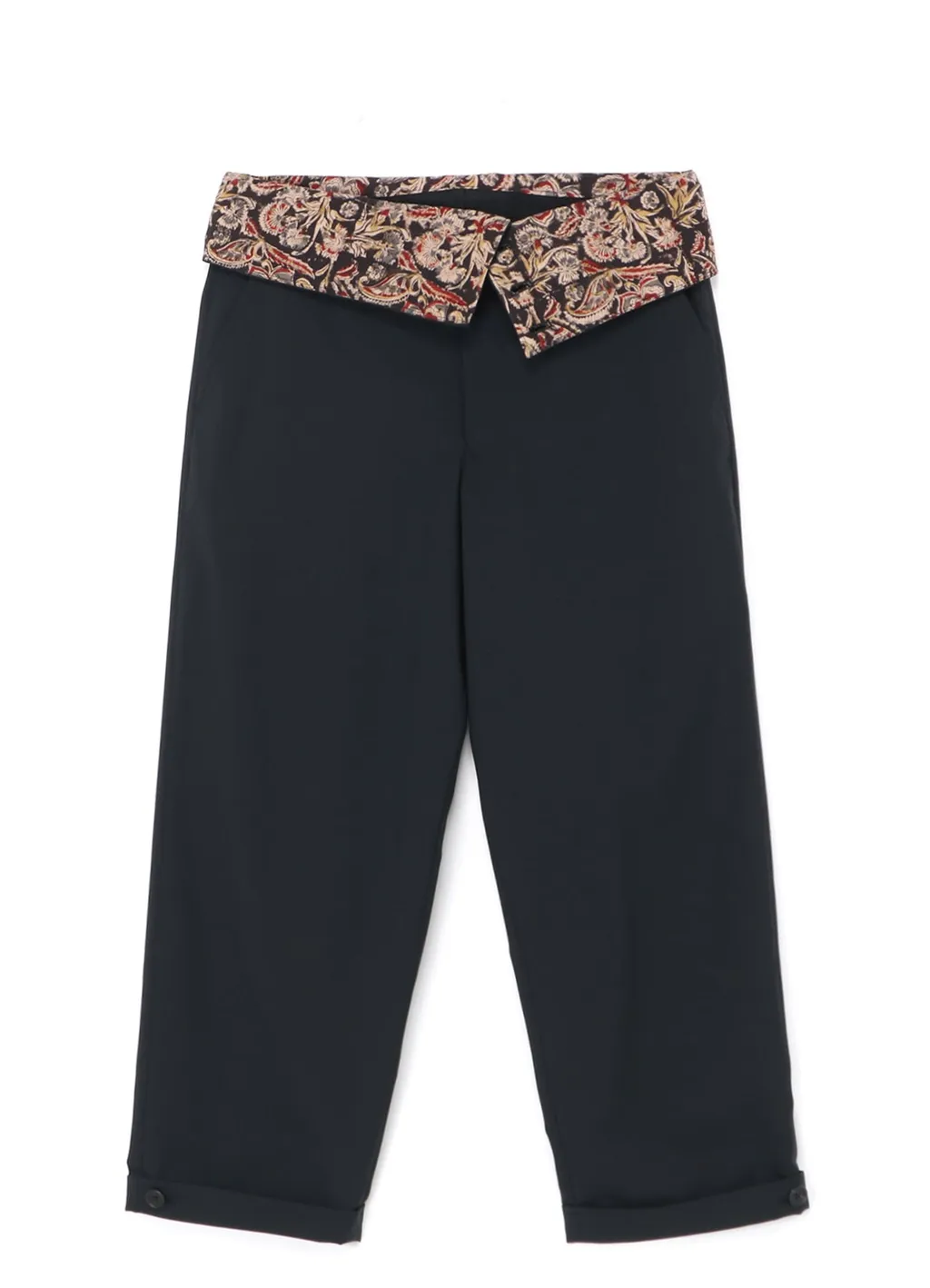 Wool/Polyester Tropical Cloth + Indian Block Paisley Print Thai-Style Pants