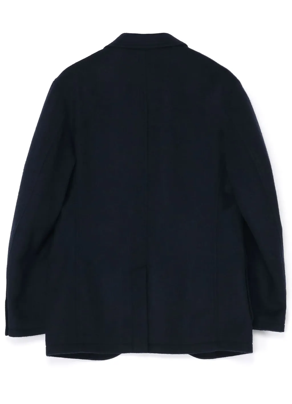 Wool Beaver Peaked Lapel 4-Button Jacket