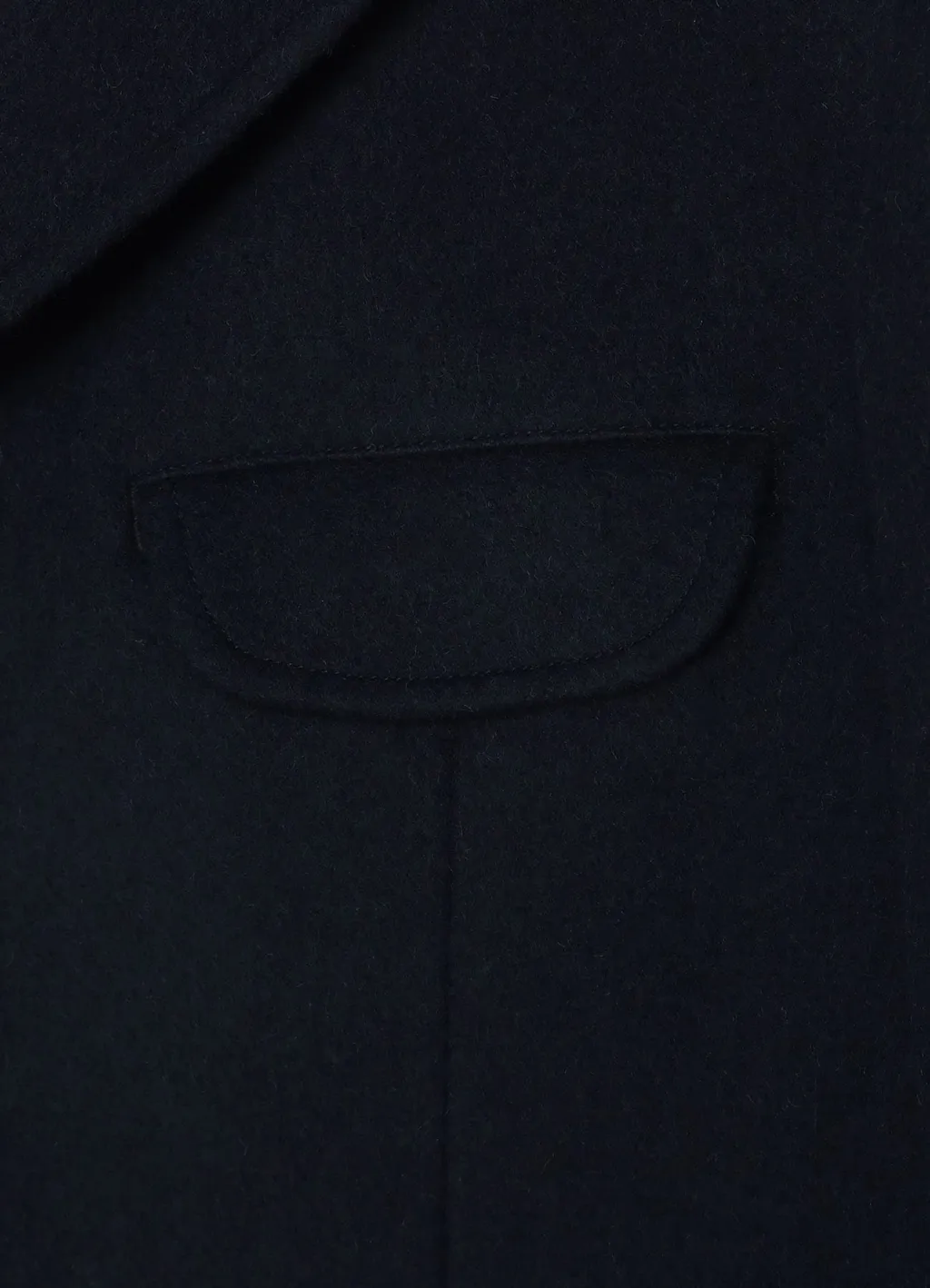 Wool Beaver Peaked Lapel 4-Button Jacket