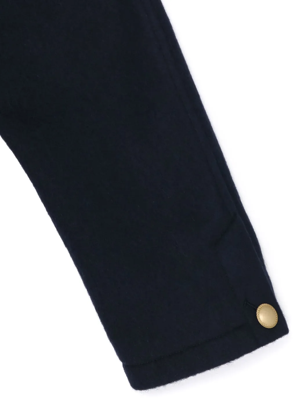 Wool Beaver Peaked Lapel 4-Button Jacket