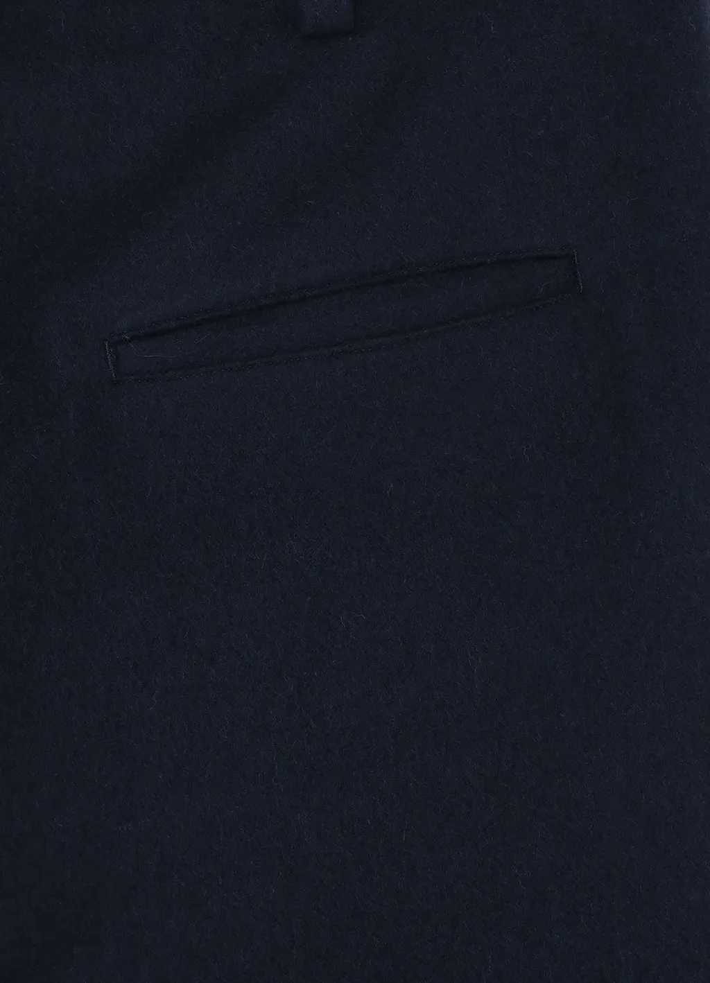 Wool Beaver Hem Belt Military Pants
