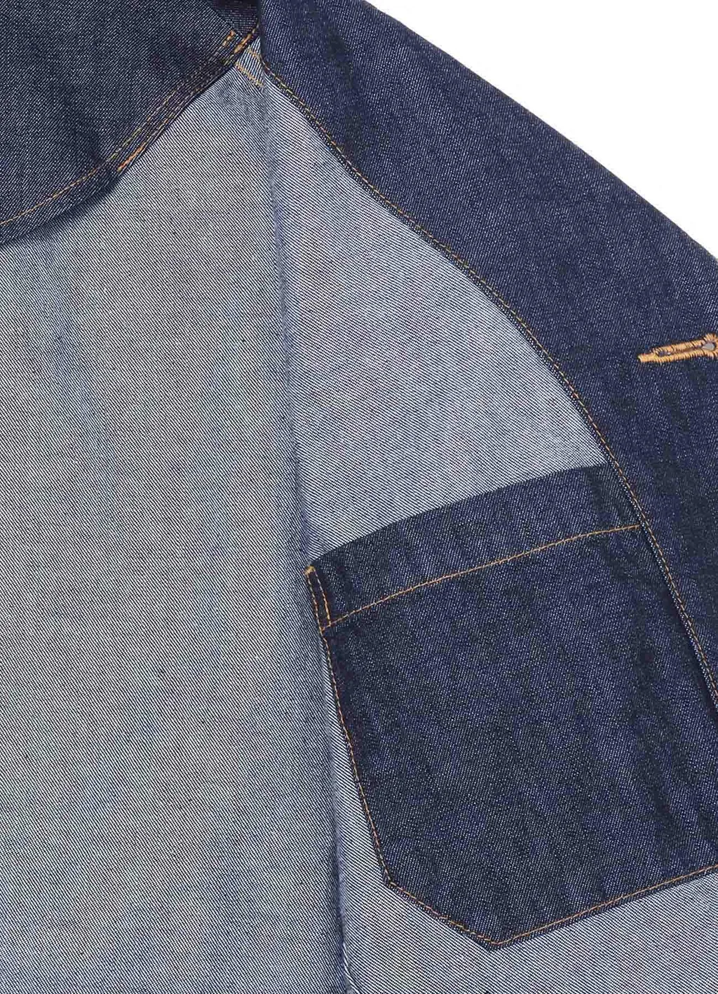 10 Oz Denim Stand Collar Coveralls Jacket