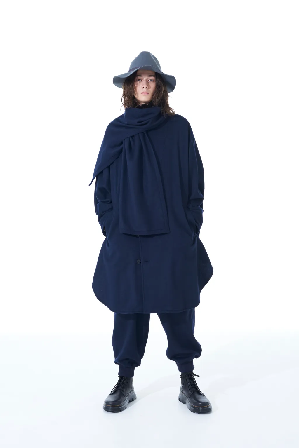 Wool Beaver Patch Pocket Ribbed Cargo Pants
